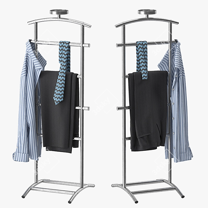 Stylish Ikea Grundtal Valet Stand 3D model image 1