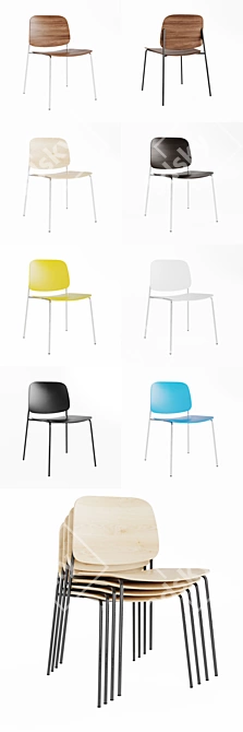 Sleek and Stylish: Bernhardt Design Sonar Chair 3D model image 2