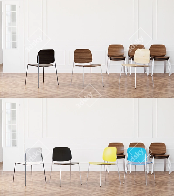 Sleek and Stylish: Bernhardt Design Sonar Chair 3D model image 3
