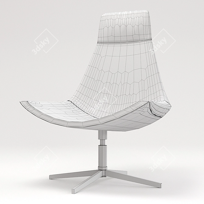 Italian-made Kayak Lounge Armchair: Premium Quality Office Furniture by Kastel 3D model image 2