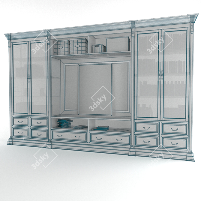 Adalia TV Wall Unit (TVstand included) 3D model image 3