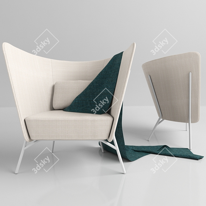 Modern Nordic Design Aura Chair 3D model image 2