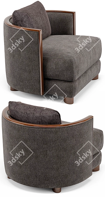 Commodore Chair: Sleek and Stylish Seating 3D model image 2