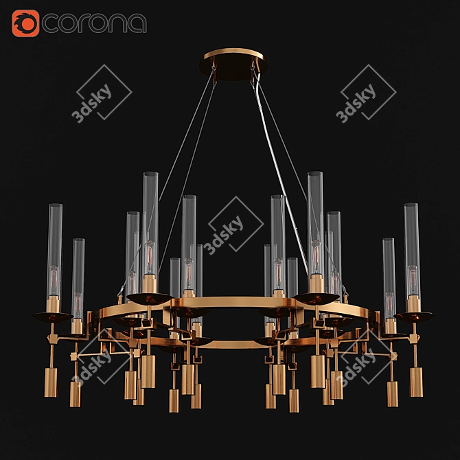 Loft Designe Chandelier 4542: Modern, Elegant, and Spacious 3D model image 1