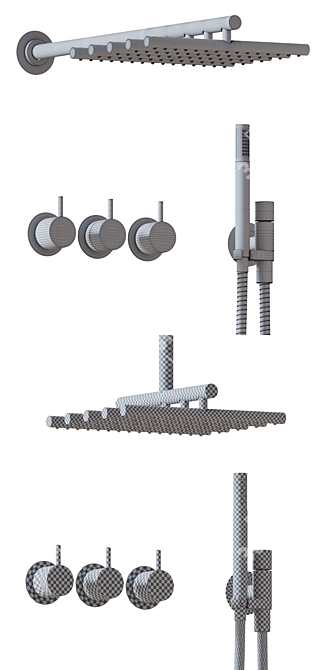 VOLA Thermostatic Shower Mixer 3D model image 3