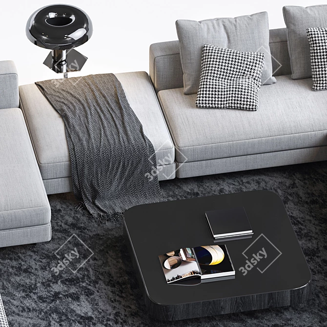 Elegant Minotti Set 18 with Alexander Sofa 3D model image 2