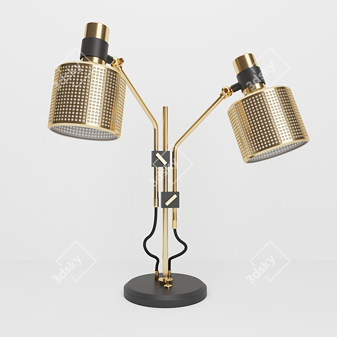 Riddle Double Table Light: Artistic Illumination 3D model image 1