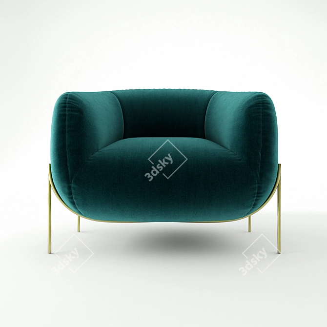 Modern Italian Design: Saba Geo Armchair 3D model image 2