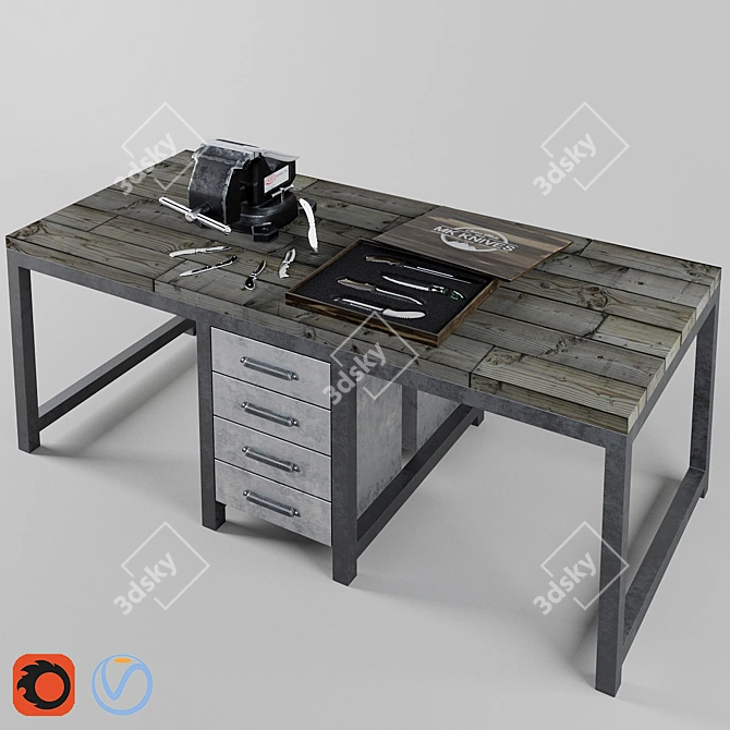 Knife Sharpening Workstation 3D model image 1