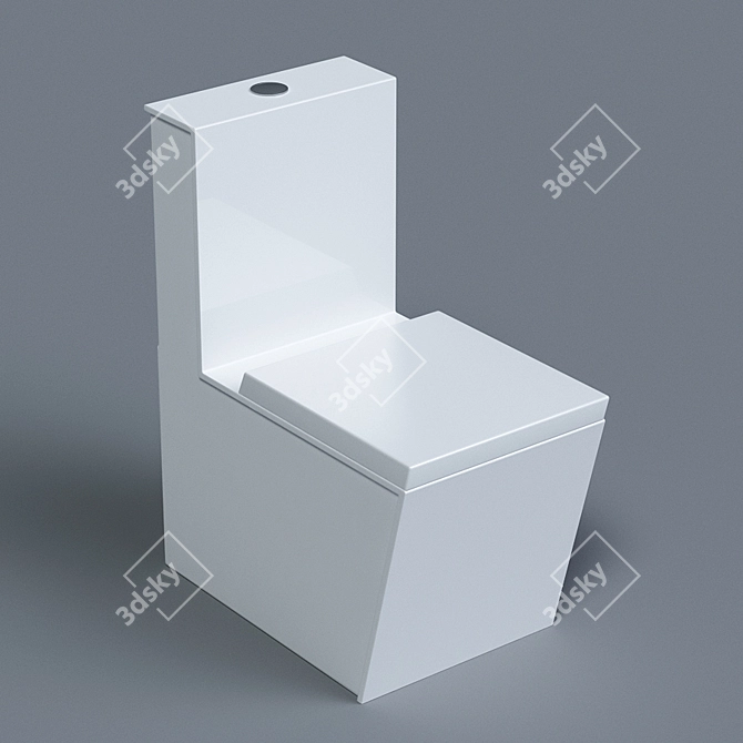 Sleek Edge Toilet: Modern Design 3D model image 1