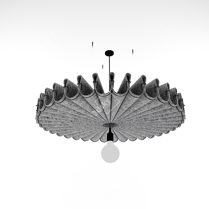 Buzzi Pleat 100: Sleek & Stylish Pleated Design 3D model image 1