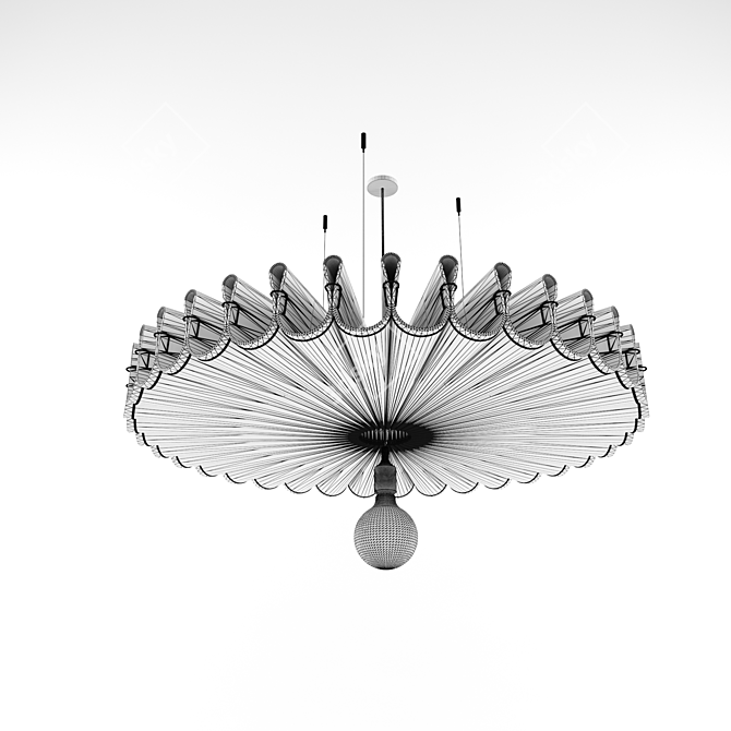 Buzzi Pleat 100: Sleek & Stylish Pleated Design 3D model image 3