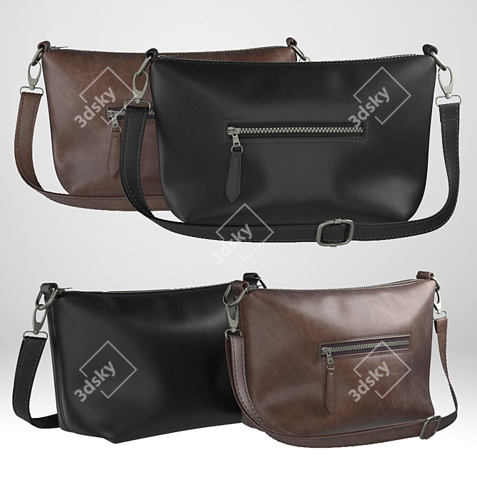 Timeless Leather Sling Bag 3D model image 1