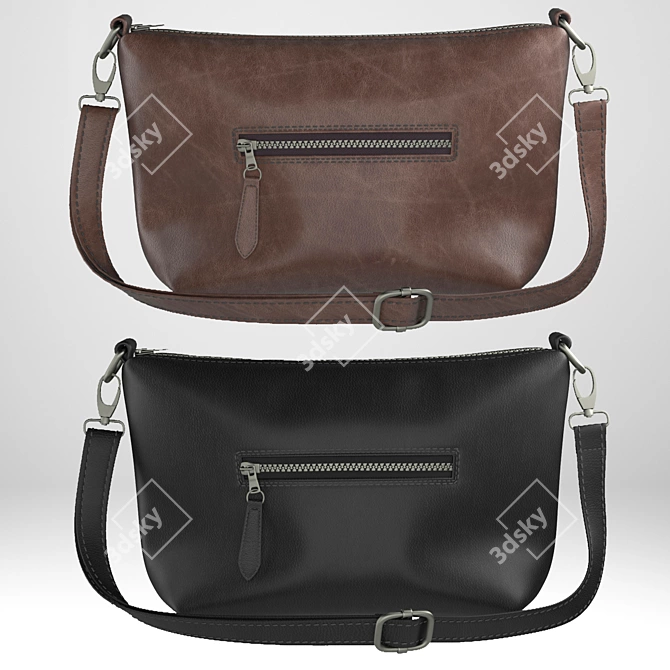 Timeless Leather Sling Bag 3D model image 2