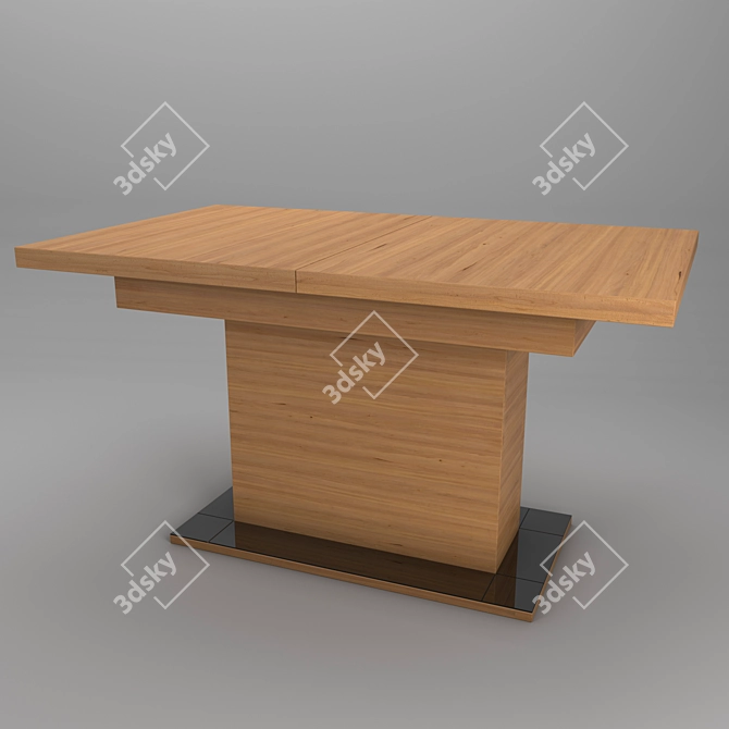 Modern Poplar Table: Colorful & Stylish 3D model image 1