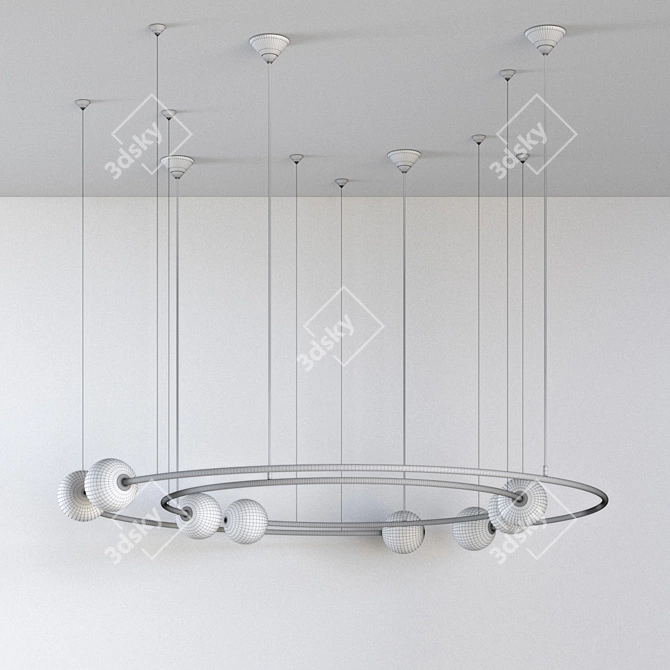 Volker Haug Oddments Dual Pendant Light 3D model image 3