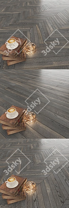 Title: Karelia Oak Smoked Gray Parquet 3D model image 2
