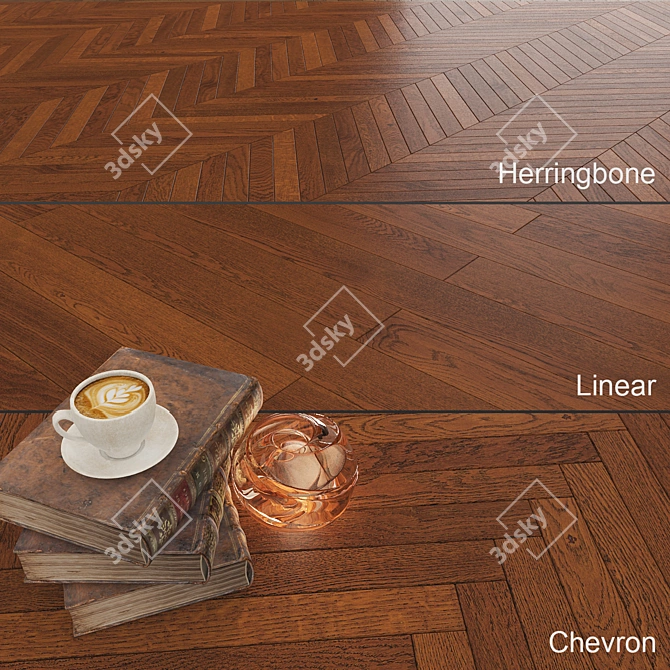 Karelia Oak Cinnamon Parquet 3D model image 1