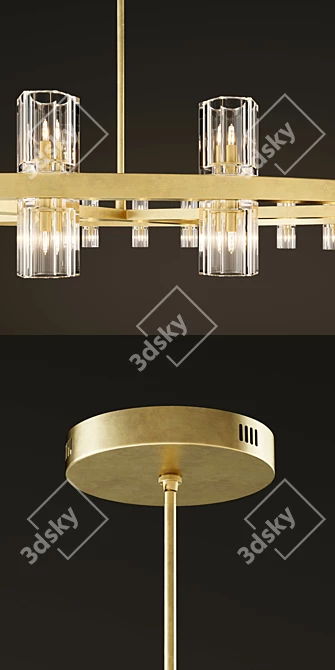 Elegant Arcachon Chandelier 3D model image 2