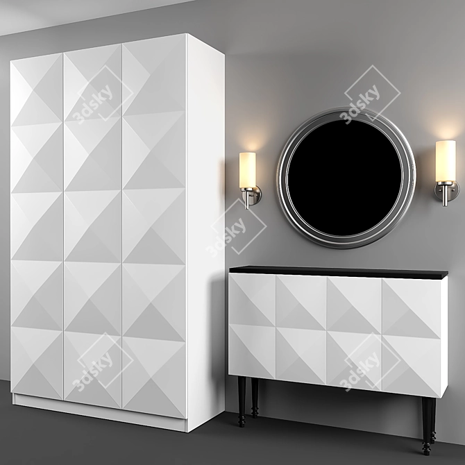 Customizable Hallway Furniture Set 3D model image 2