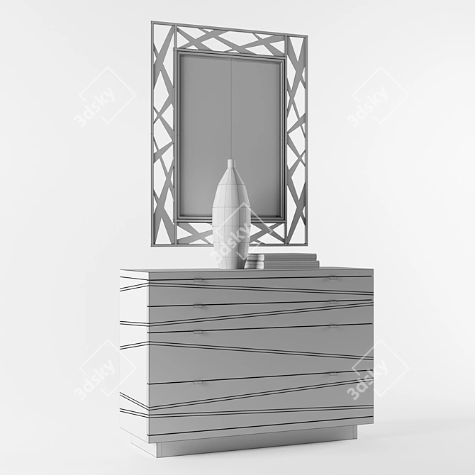 Zavala Equinox Console Hall Chest 3D model image 2