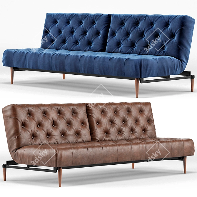 Innovative Old School Sofa 3D model image 1