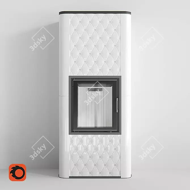 Nadia 8 Pro/LT: Stylish Tile Fireplace 3D model image 1