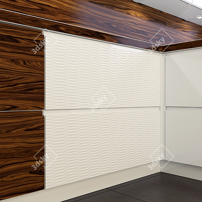 Elegant Nova Elba Kitchen Set 3D model image 2