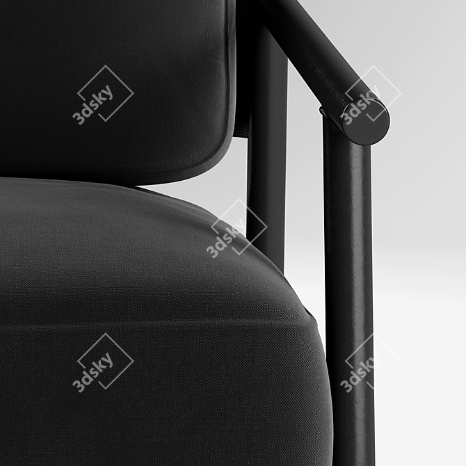 Elegant BB3 Lounge Chair - Perfect Blend of Comfort and Style 3D model image 3