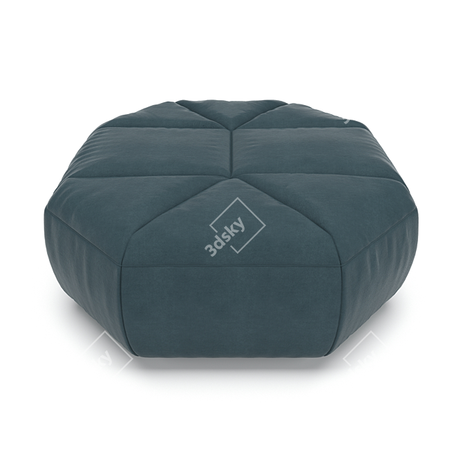 Ethereal Cloud Ottoman 3D model image 1