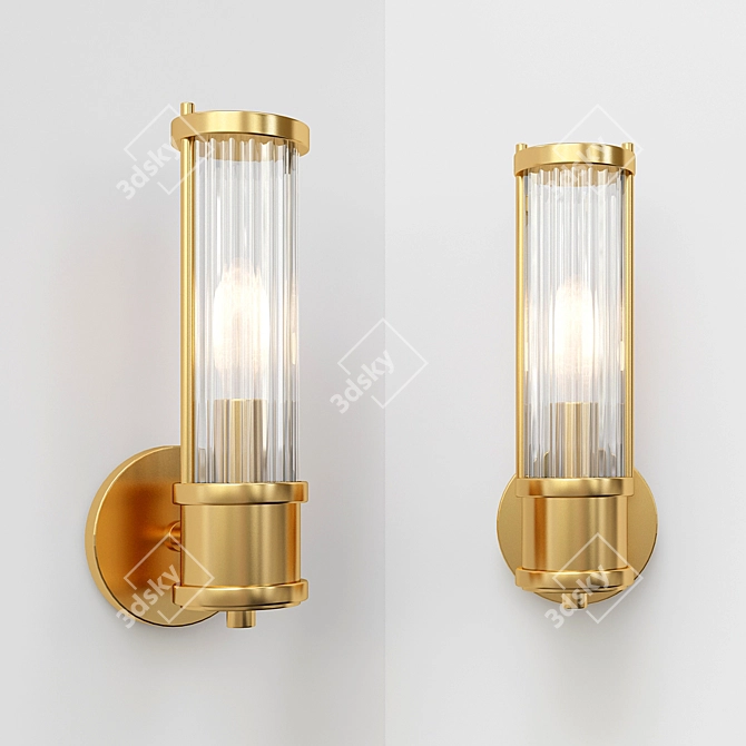 Elegant Glow: Exclusive Wall Lamp 3D model image 1