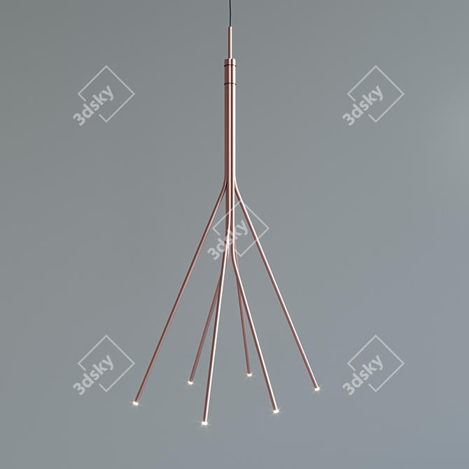 Elegant Treelight Pendant 3D model image 1