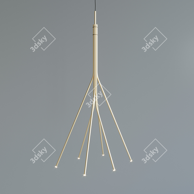 Elegant Treelight Pendant 3D model image 2