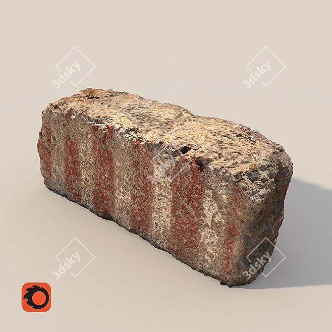 Solid Gradient Foundation Block 3D model image 1