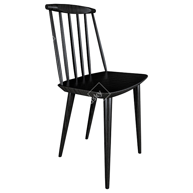 HAY J77 Chair: Stylish Comfort & Stability 3D model image 2