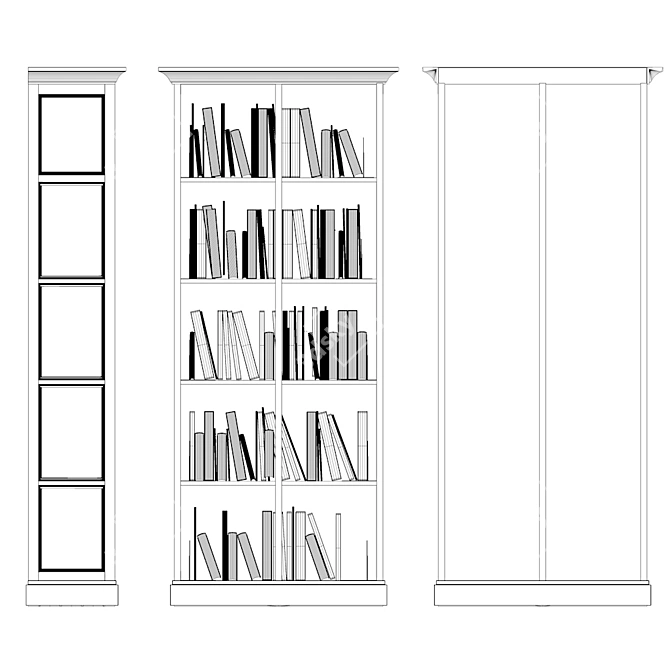 Marioni Liberia Bay: Stylish Bookshelf for Your Home 3D model image 3