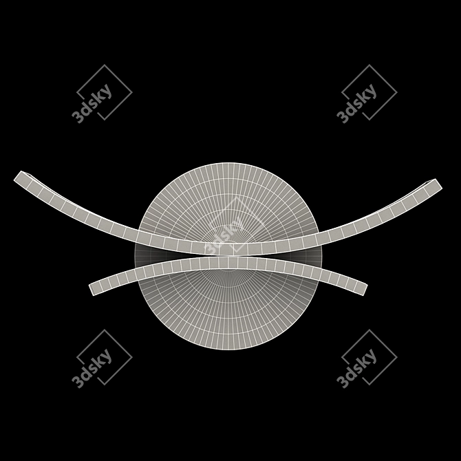 Russian-Made Dual-Beam LED Sconce 3D model image 3