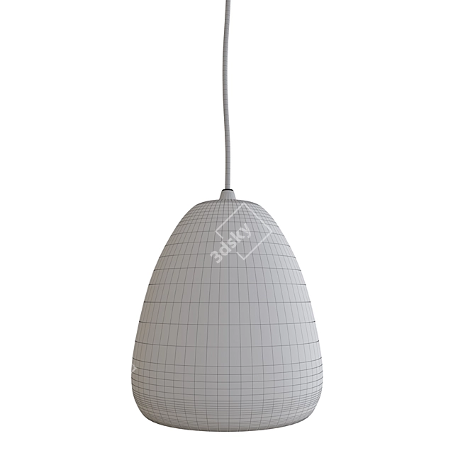 Hand-Blown Glass Pendant: Modern and Adjustable 3D model image 2