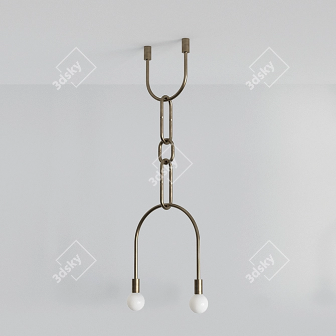 Volker Haug Chain U: Sleek and Stylish Pendant Light 3D model image 1