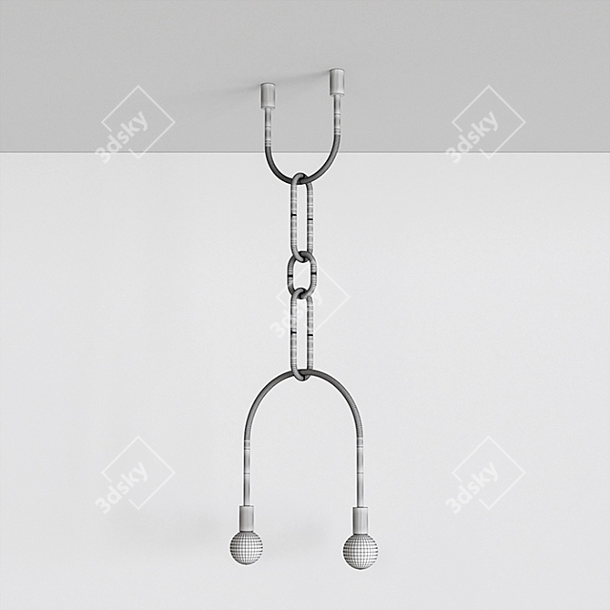 Volker Haug Chain U: Sleek and Stylish Pendant Light 3D model image 3