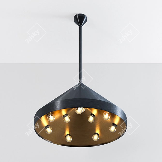 Illuminating Electric Ballroom - Modern Lighting Fixture 3D model image 1