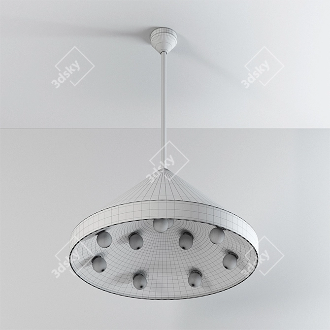 Illuminating Electric Ballroom - Modern Lighting Fixture 3D model image 3