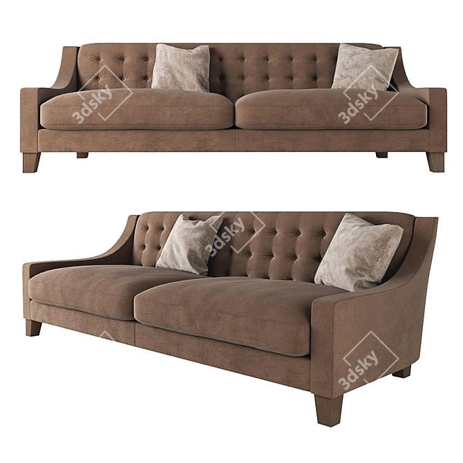 Angelo Cappellini Rosalie Classic: Timeless Luxury Sofa 3D model image 1