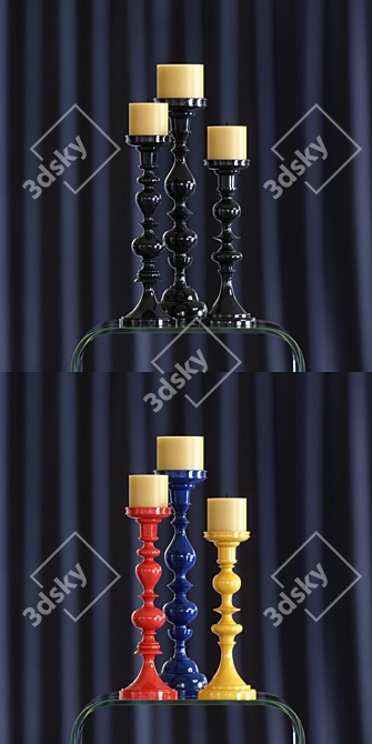 IMAX Essential Candle Holder: Elegant and Versatile 3D model image 3