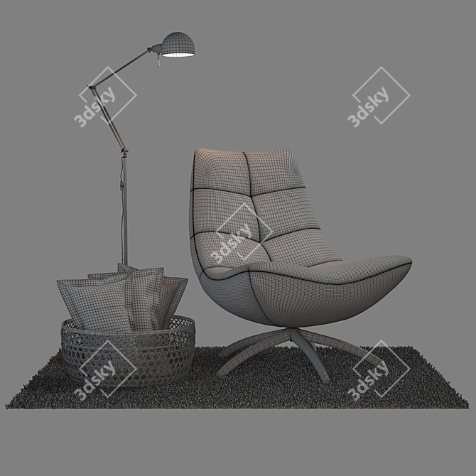 Reflex Lounge Chair Set 3D model image 3