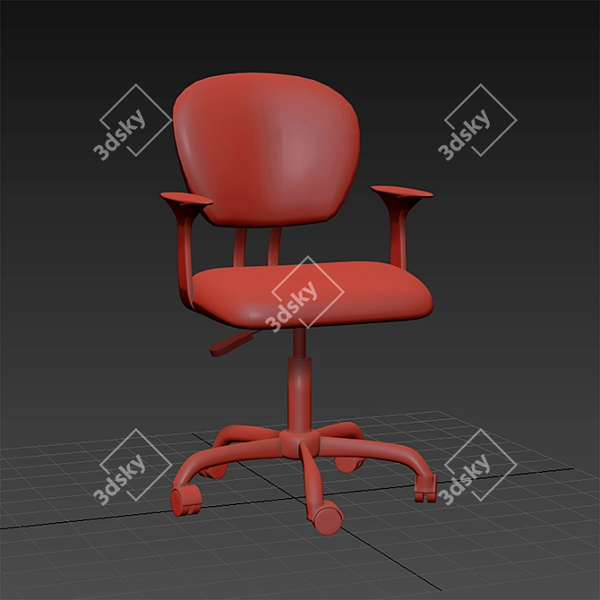 ErgoMax Office Chair 3D model image 3