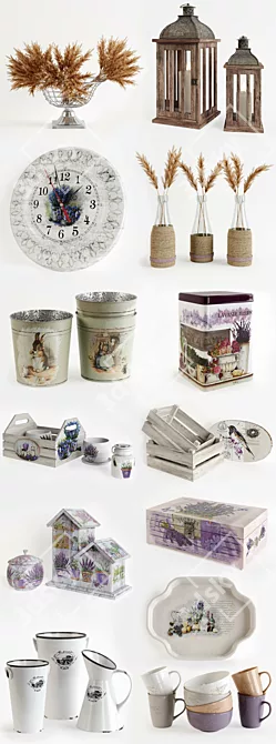 Vintage Decor Set | Provence, Vintage, Loft 3D model image 2