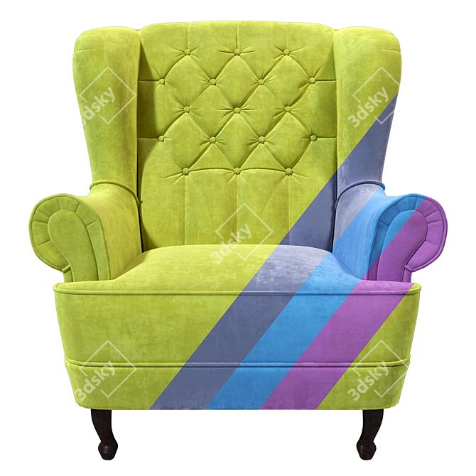 Contemporary Armchair 'Kaya-1' - Sleek Design 3D model image 1
