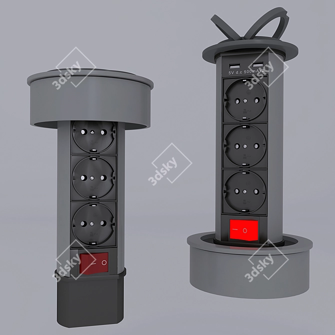  Fantoni Handy - Versatile Outlet Solution 3D model image 2