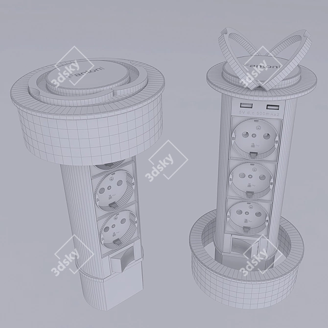  Fantoni Handy - Versatile Outlet Solution 3D model image 3